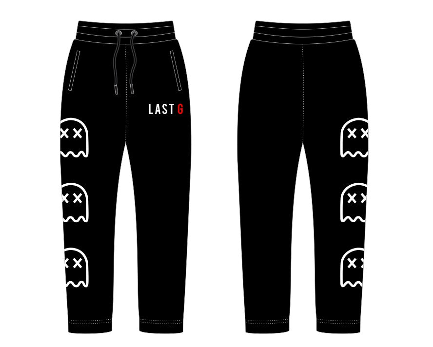 Black “Last G” French Terry Cotton Sweatpants